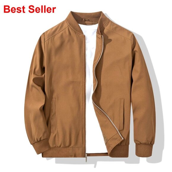 Other - Lightweight Bomber Jacket Windbreaker Polyester Fabric Full Zip